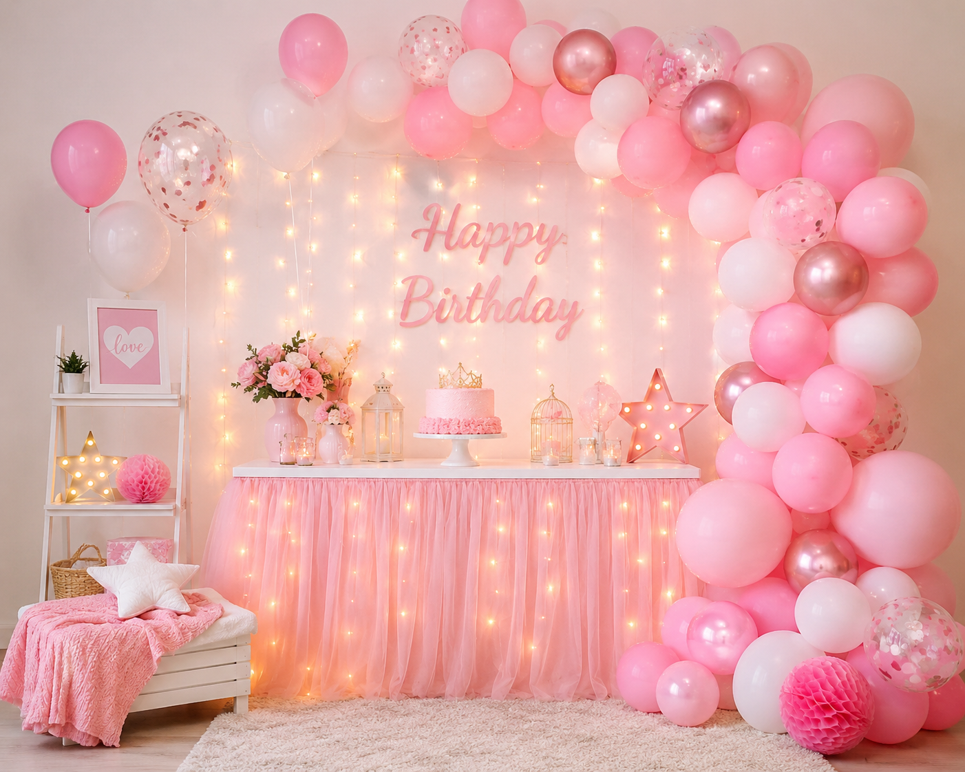 Simple Birthday Decoration Ideas for Girls | Birthday Decoration Items Online