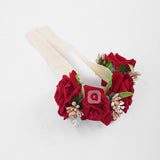 Pair of Artificial Hand Bangles – Red & White Floral Design
