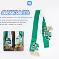 Pack of 6 - Pakistan day Green & White Muffler