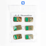 Pack of 6 - Golden Chrome 14th August Badges
