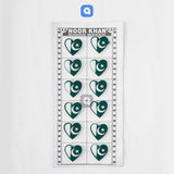Pack of 12 - Heart Shape 14th August Badges