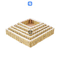 Golden Square Jute Storage Basket