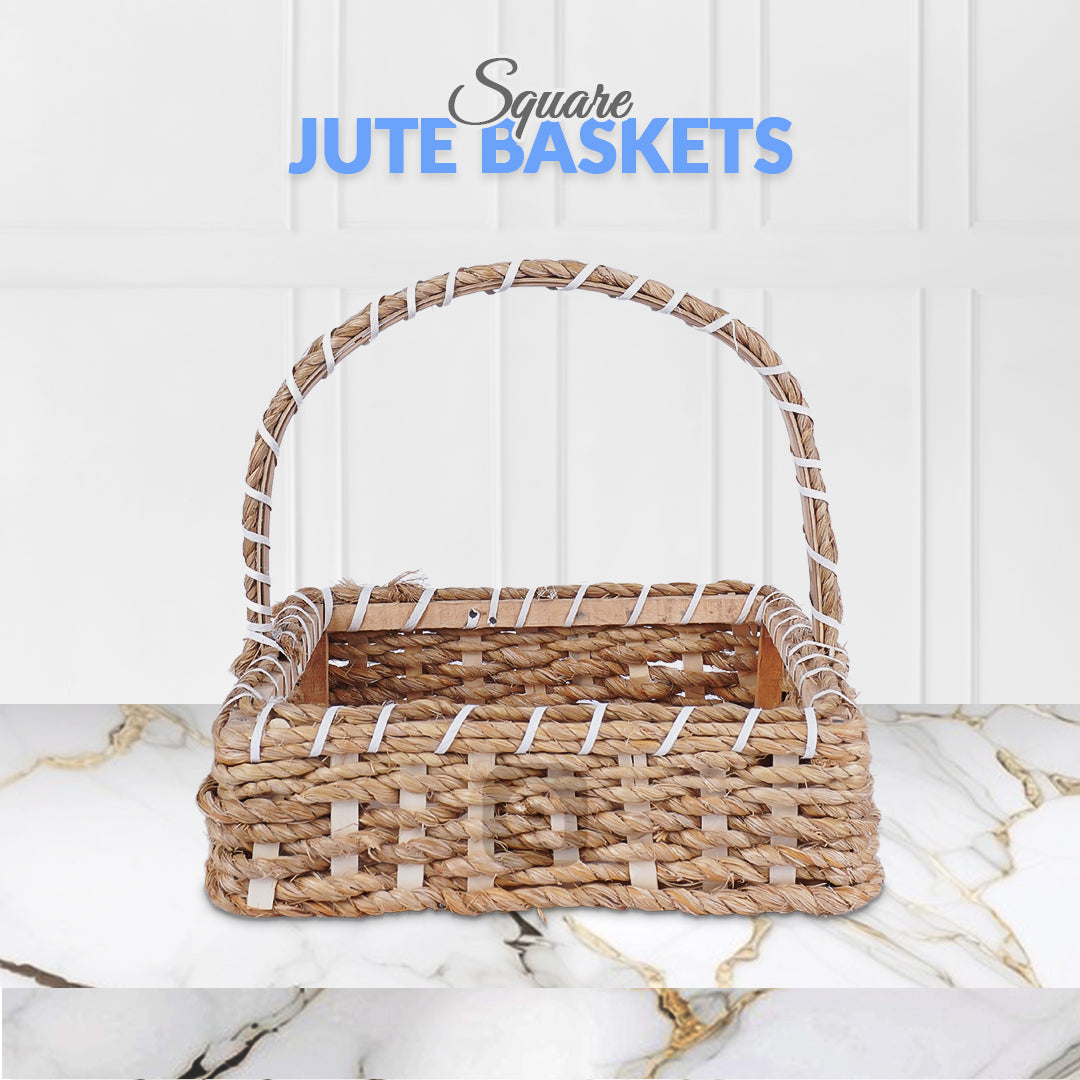 5 Pcs Set - Square Jute Basket