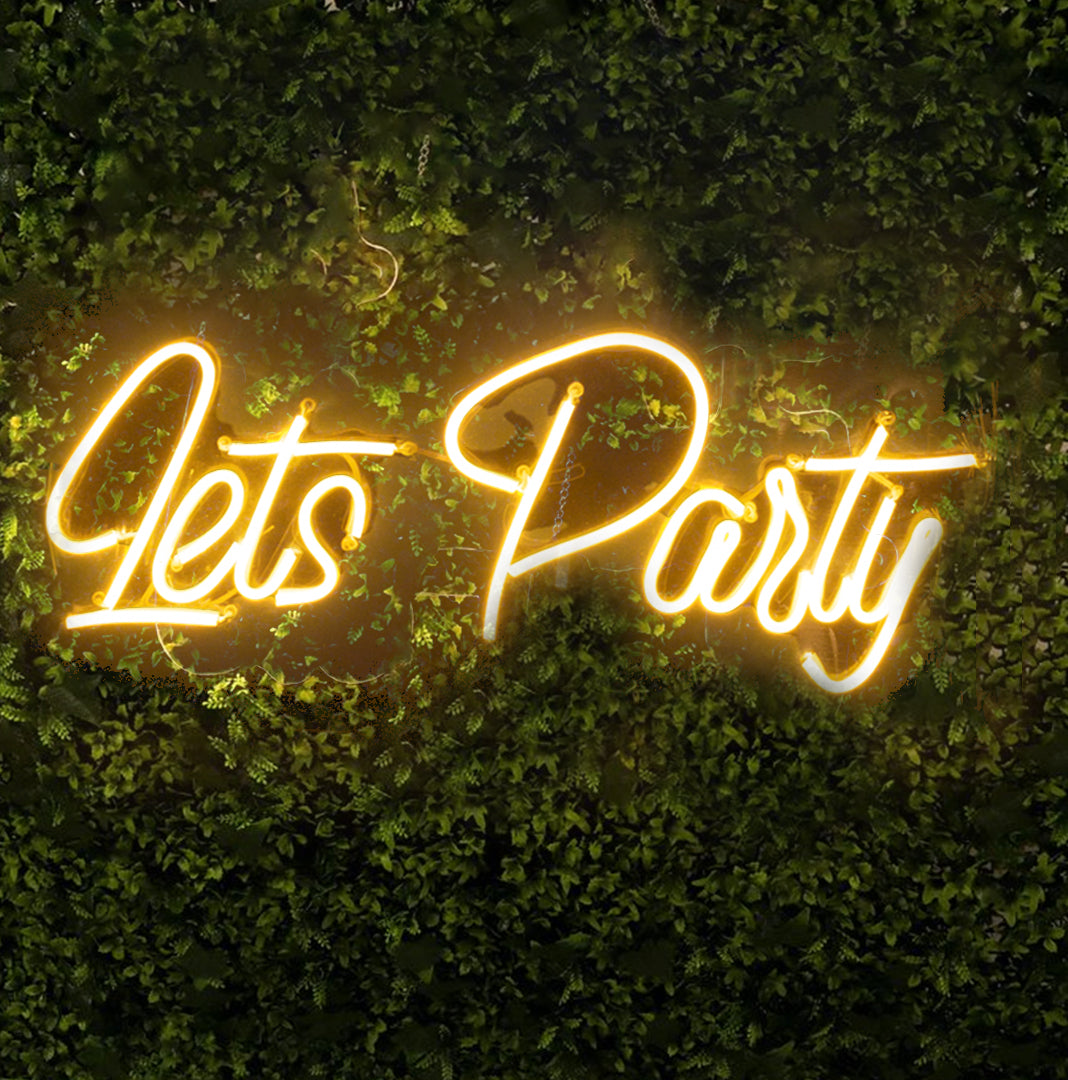 Let’s Party Neon Sign – LED Wall & Event Decoration Light