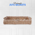 5 Pcs Set - Rectangle Jute Basket