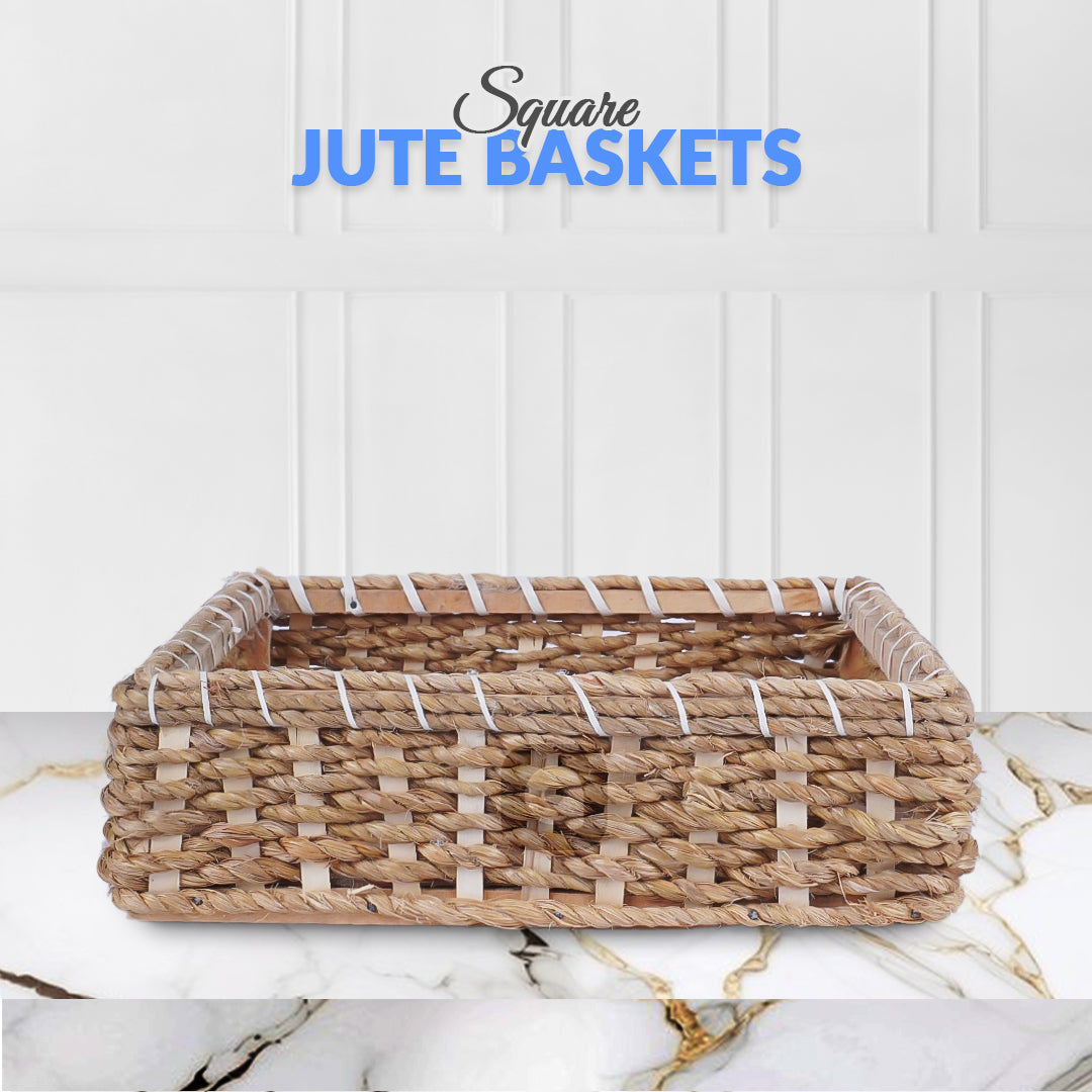 5 pcs Set - Round Jute Basket without handle