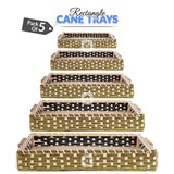 Set of 5 - Golden Premium Rectangle Cane Trays - Perfect for Gifting