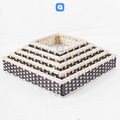 Brown & White Square Cane Basket