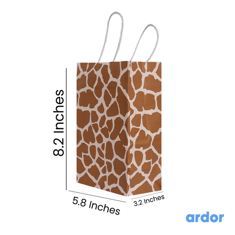 Giraffe Print Goodie Bag Pack of 12