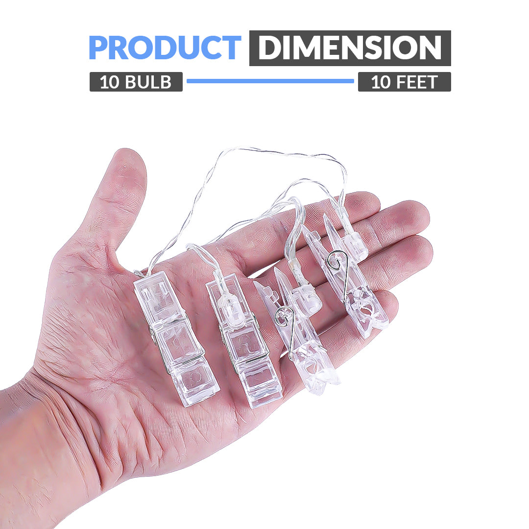 LED Clip Light – Decorative Photo Holder String Lights