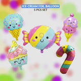 Ice Cream Foil Balloon Set (5 Pcs) by Ardor.pk – Party Balloons in Pakistan