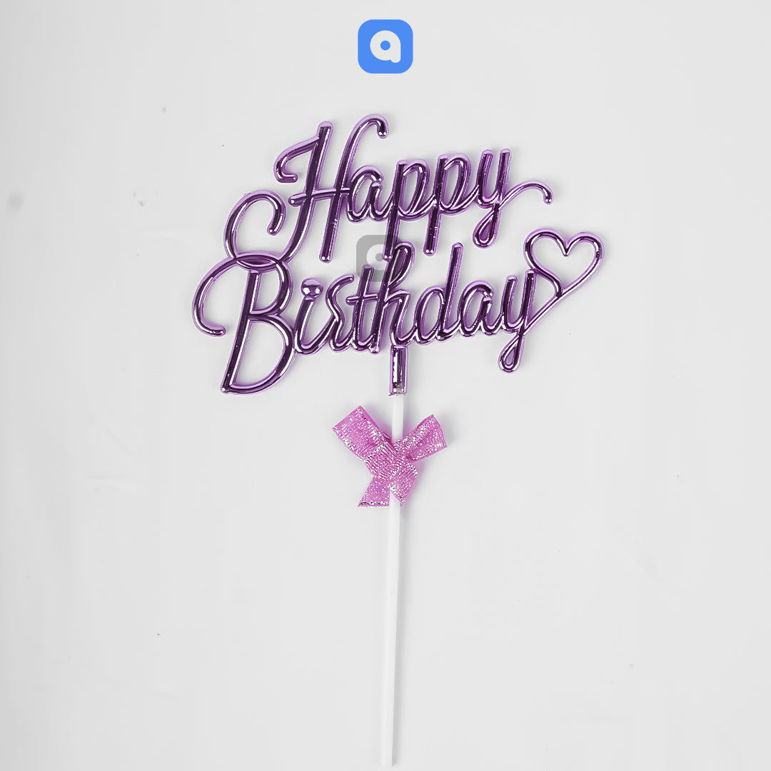 3D Happy Birthday Cake Topper