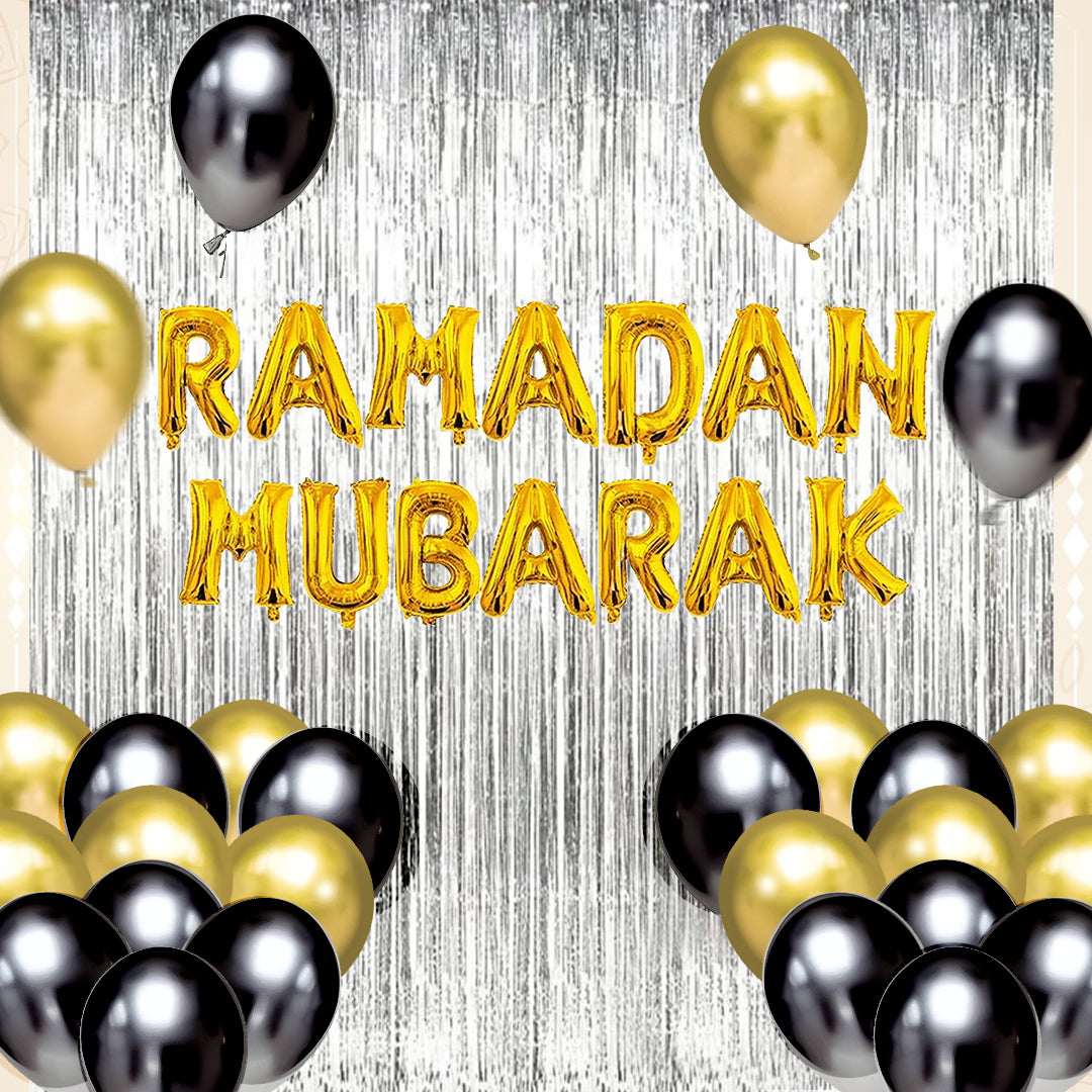 Golden & Black Ramadan Balloon Kit Bundle