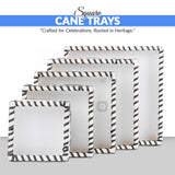 White Square Cane Basket