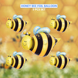 Honey Bee Foil Balloon Set (5 Pcs) – Bee Party Balloons