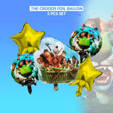 The Croods 5 Pcs Foil Balloon Set | Kids Party Decor by Ardor.pk