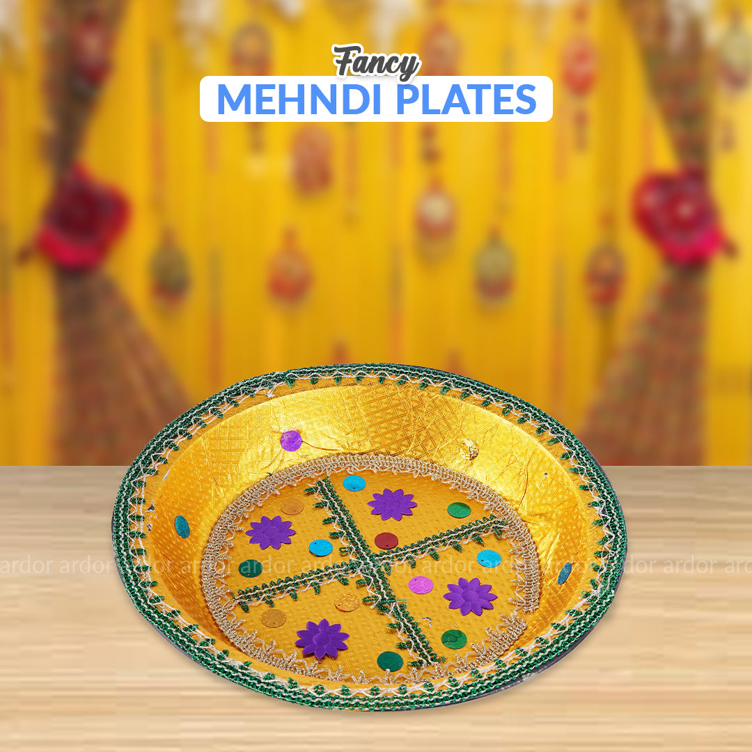 Fancy Mehndi Plates - Wedding