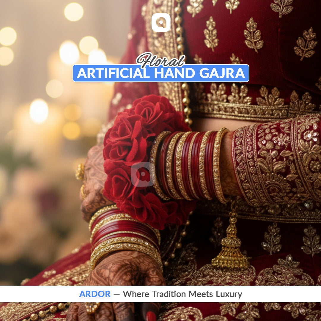 Artificial Hand Flower Gajray – Mehndi & Wedding Wear Accessory