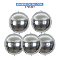 3D Silver Orbz Foil Balloon Set (5 Pcs) by Ardor.pk – Party Decor in Ardor
