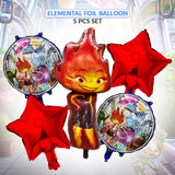 Elemental 5 Pcs Foil Balloon Set | Party Decor by Ardor.pk