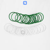 Pack of 24 - Green & White - 14th August Bangles for kids