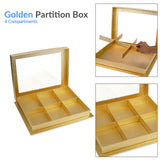 Golden Partition Box – Multi-Section Storage & Gift Packaging