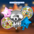 Raccoon Foil Balloon Set (5 Pcs) by Ardor.pk – Animal Theme Balloons
