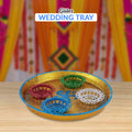 Glitter Wedding Tray 4 Piali/cup for Rasm-e-hina