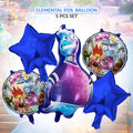 Elemental 5 Pcs Foil Balloon Set | Party Decor by Ardor.pk