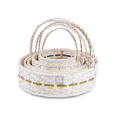Set of 5 - Round White Cane Baskets