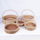 5 Pcs Set - Round Jute Baskets
