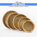 Round Jute Serving & Storage Tray for Home Decor