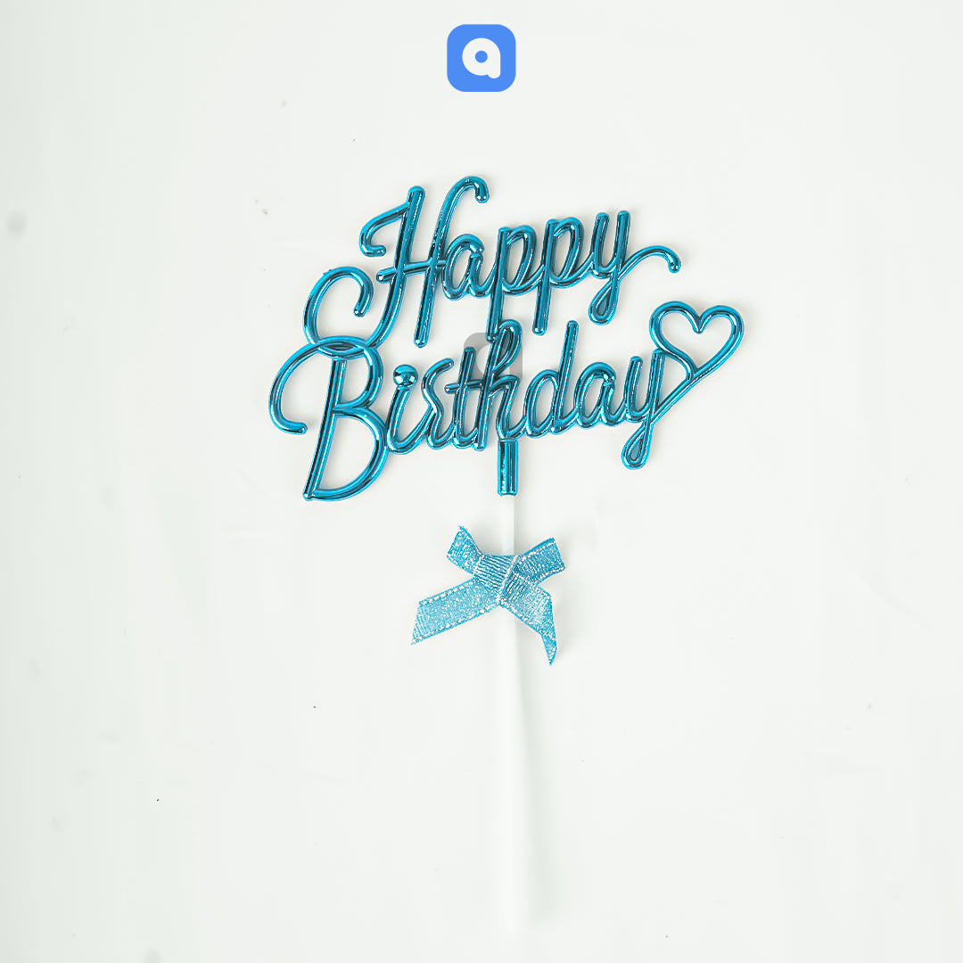 3D Happy Birthday Cake Topper