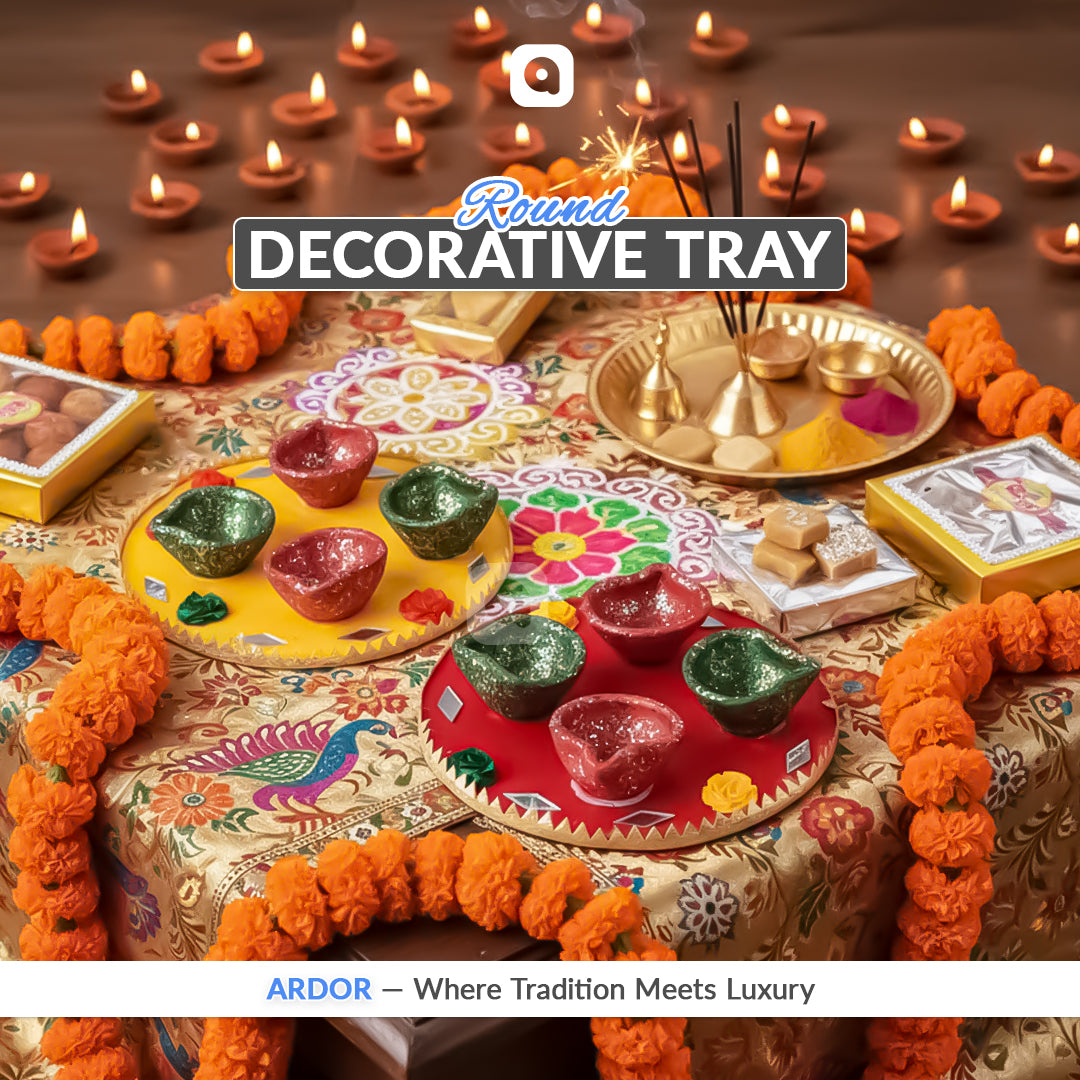 Decorative Diya Tray for Diwali & Festive Decor – Ardor