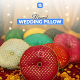 Decorative Round Pillows | Soft Accent Cushions for Mehndi Mayoun Event