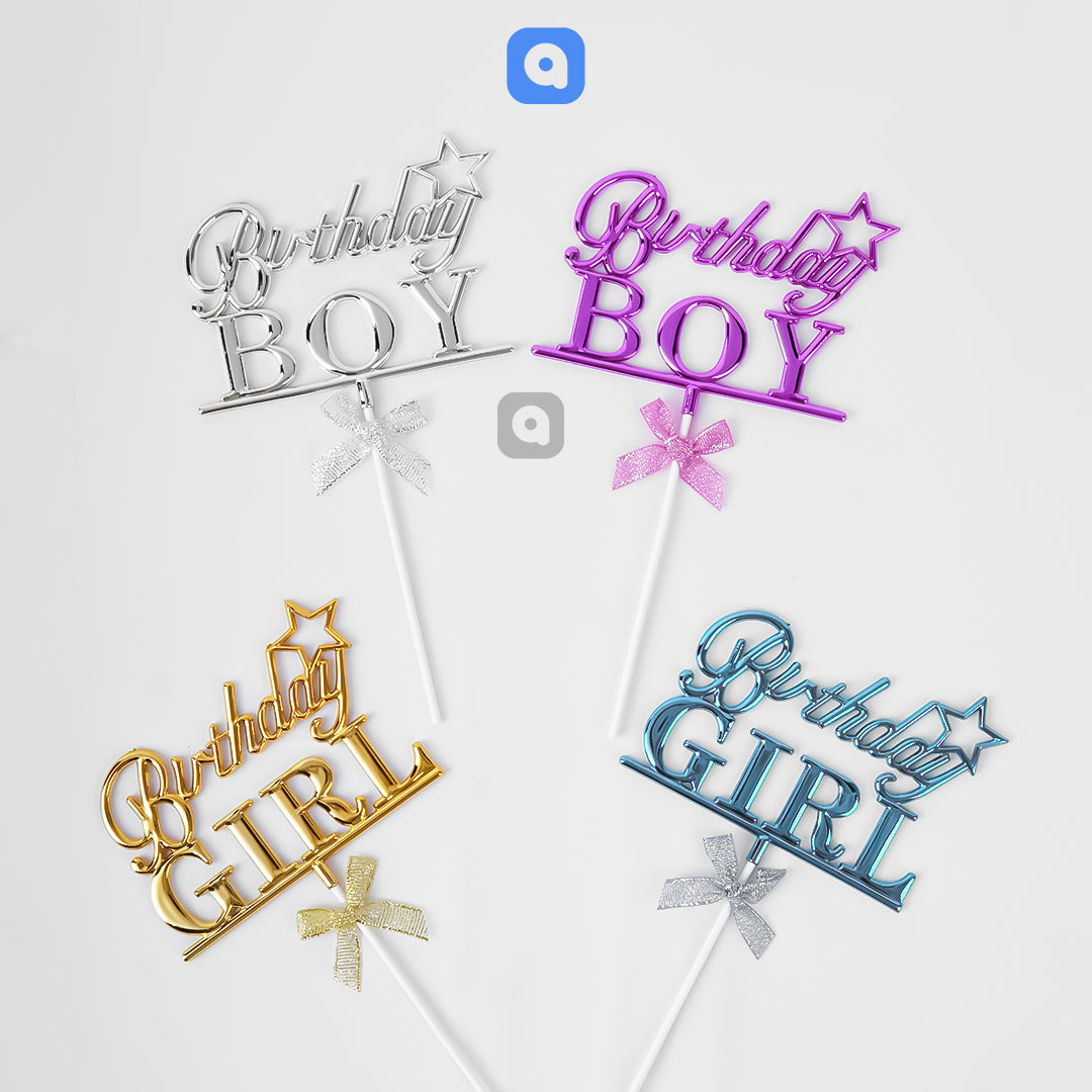 Birthday Girl - Birthday Boy Cake Toppers