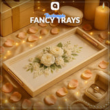 Set of 3 - Fancy Plastic Serving Trays
