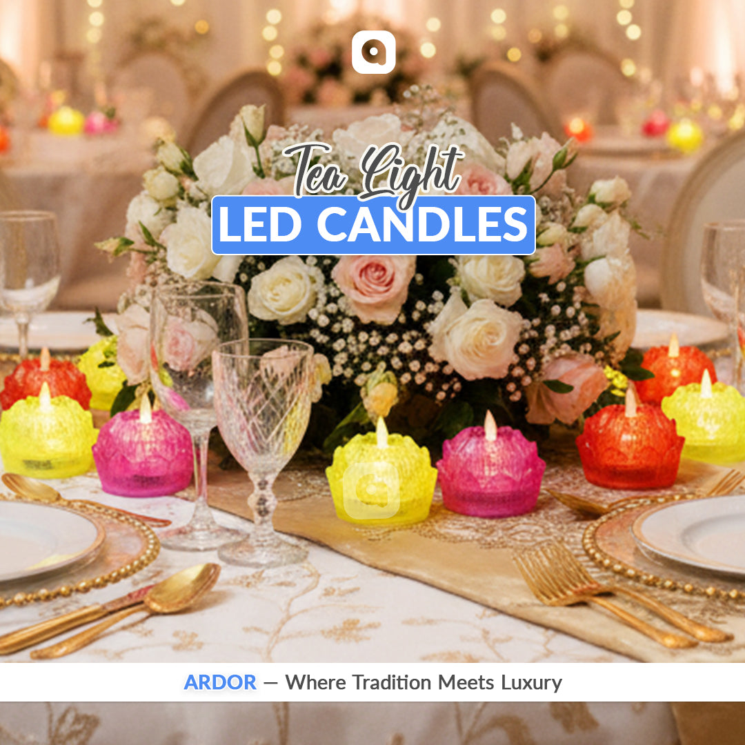 LED Decorative Tea Light Candles – 6 Pcs Colorful Set for Home & Events