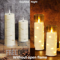 Battery Operated Acrylic LED Candle – Flameless Decorative Light
