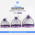 Set of 3 – Round Satin Basket Set in 8 Multi Colors | Ardor PK