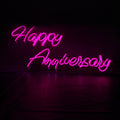 Happy Anniversary Neon Sign – LED Party & Event Decoration