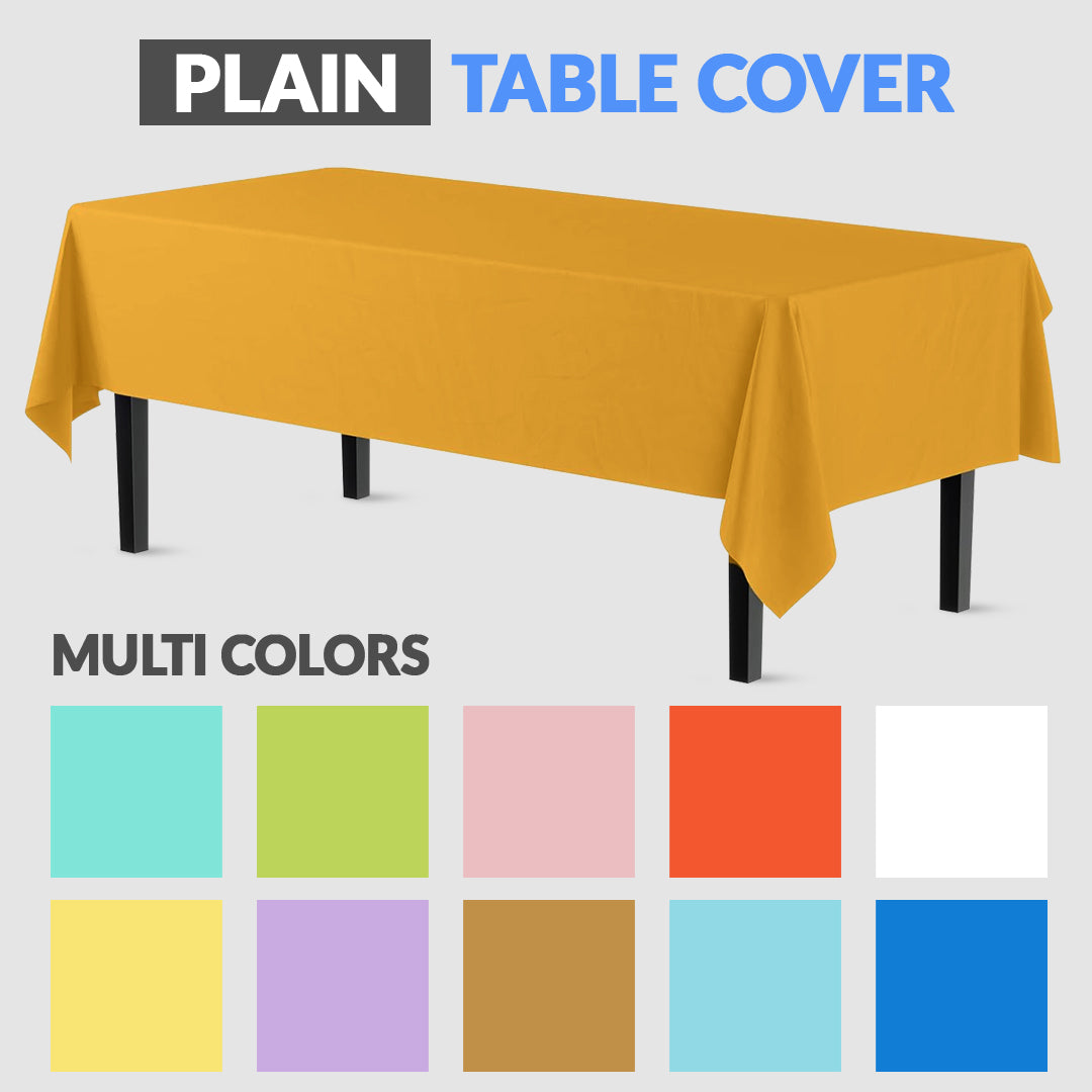 Plain Plastic Table Cover – Disposable Party & Event Décor