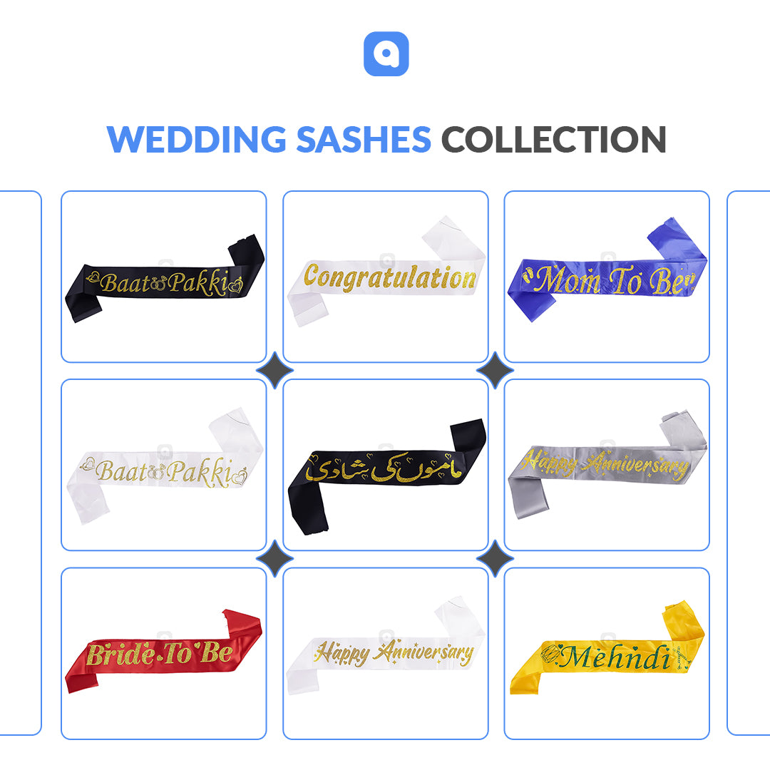 Multi-Color Wedding Sashes - Bridal & Wedding Party Sashes