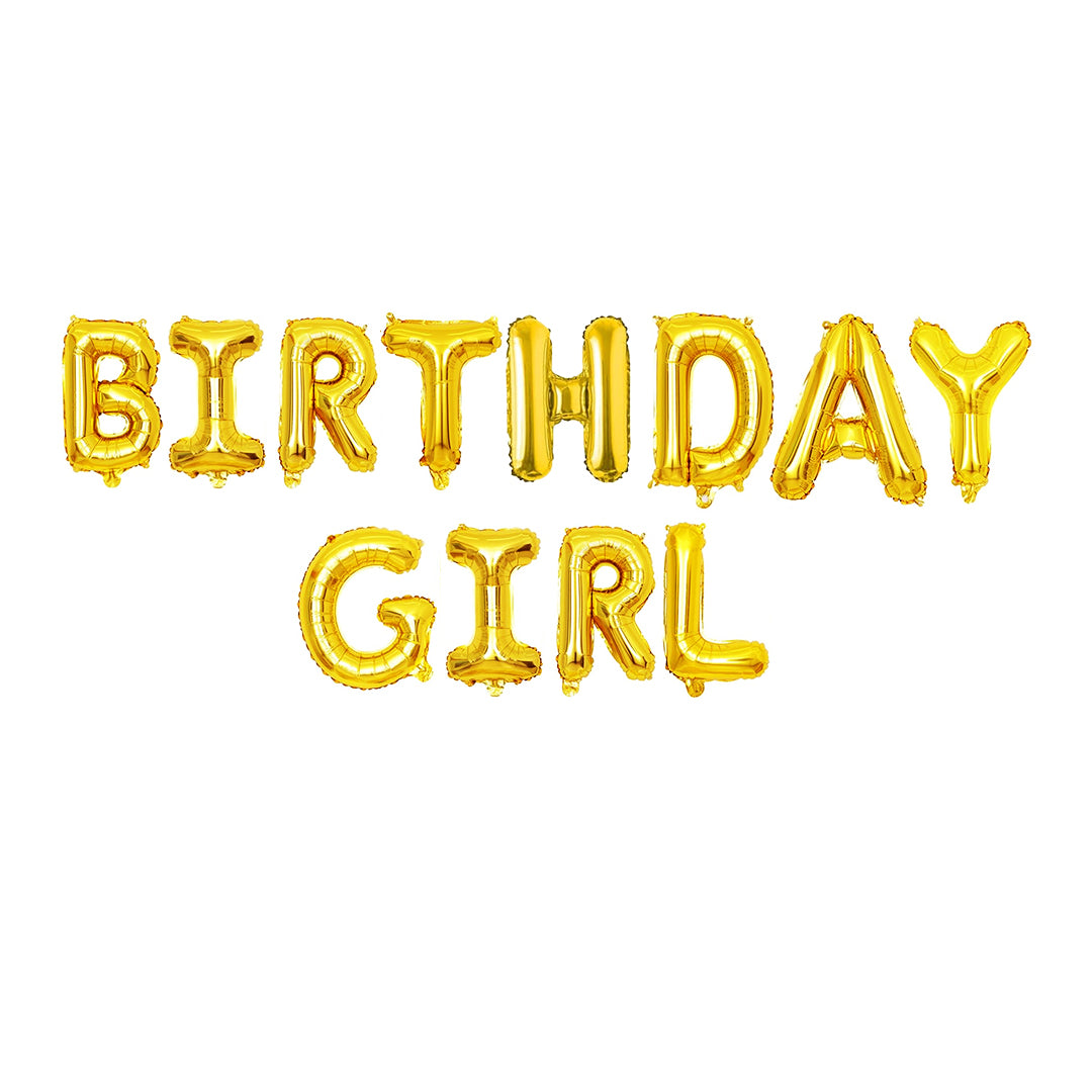 Birthday Girl Foil Balloons Set – Party & Celebration Decor