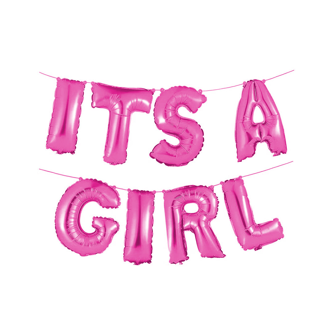 It’s A Girl Foil Balloon Set – Baby Shower & Celebration Decor