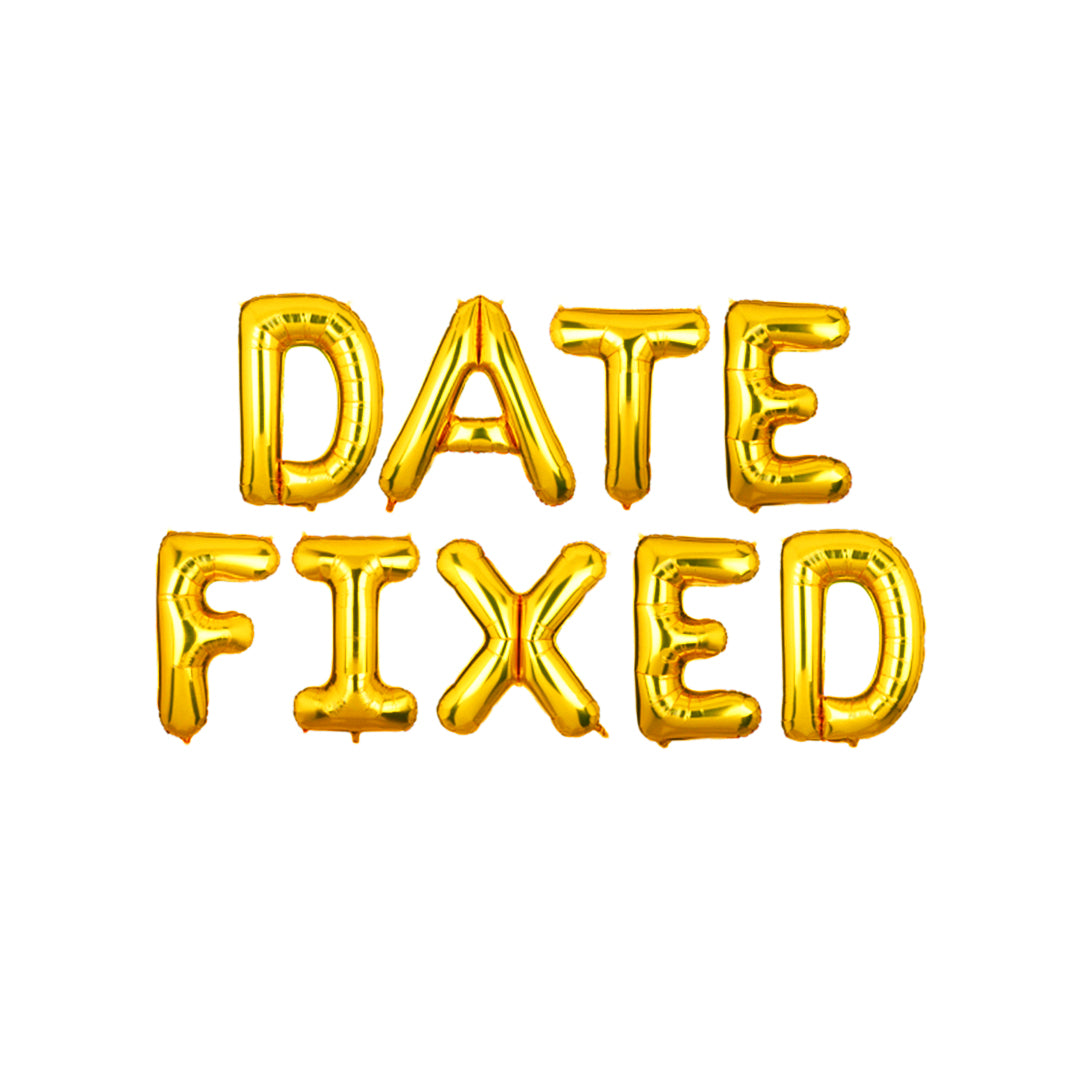 Date Fixed Foil Balloons Set – Wedding & Event Celebration Decor
