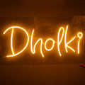 Dholki Neon Sign – LED Mehndi & Wedding Party Decoration