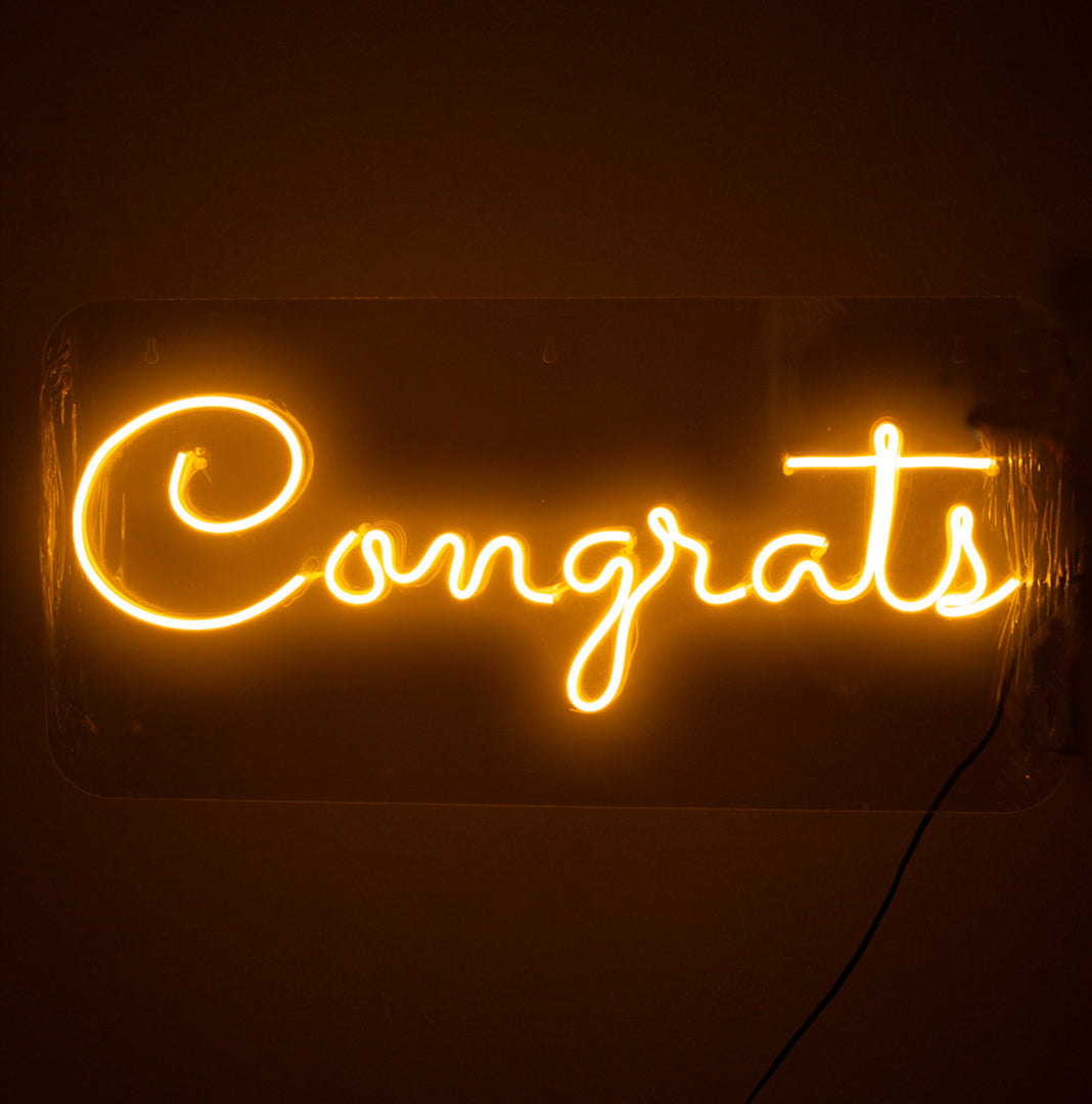 Congrats Neon Sign – LED Party & Event Decoration