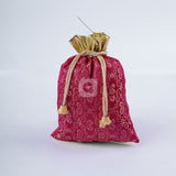 Pack of 25 Multi Color Jamawar Fabric Nikkah Pouches