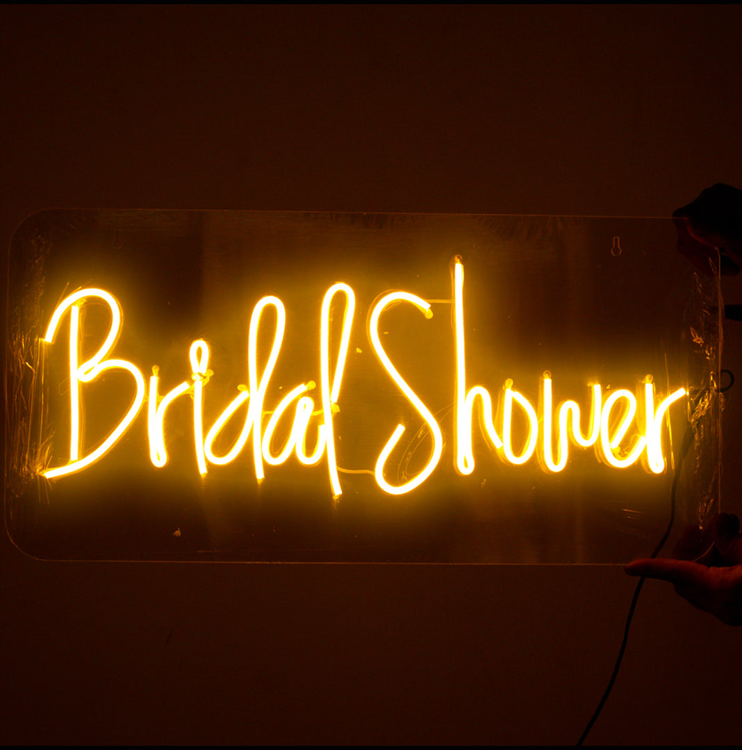 Bridal Shower Neon Sign – LED Party Backdrop Light